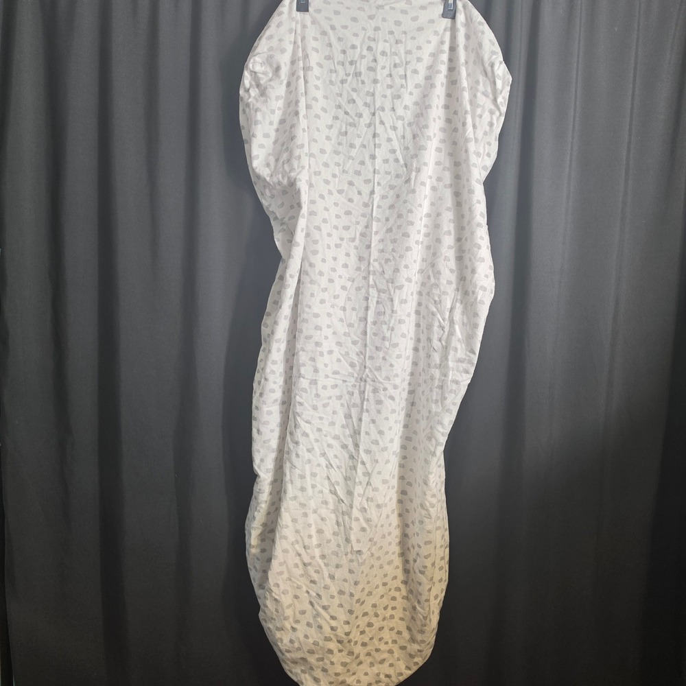 Pottery Barn Modern Baby Organic Cotton Fitted Crib Sheet Grey White Abstract‎